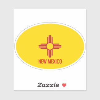 Nieuwe Mexico Oval-vlag Sticker