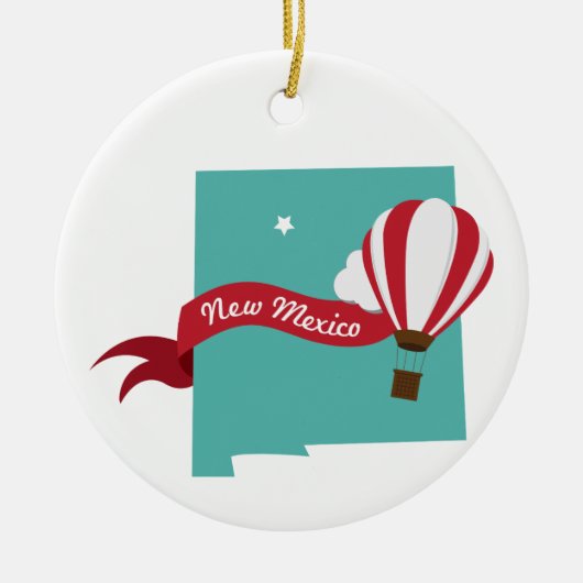 Nieuwe Mexico-staat Keramisch Ornament (Voorkant)