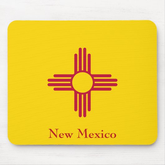 Nieuwe Mexico State Flag Muismat past Tekst aan (Voorkant)