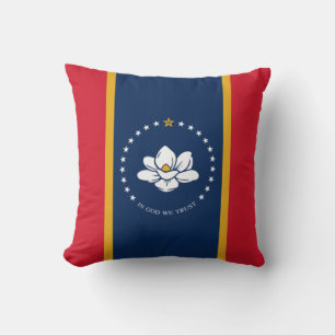 Nieuwe Mississippi Magnolia Staatsvlag Kussen