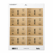 Nieuwe moderne Kraft Dropper Bottle Labels (Full Sheet)