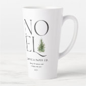 Nieuwe moderne typografie kerstfeestdag latte mok (Rechts)