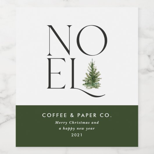 Nieuwe moderne typografie kerstfeestdag wijn etiket (Enkel label)