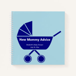 Nieuwe Moeder Advies Blauwe Jongens Kinderwagen Ba Notitieboek