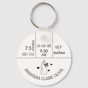 Nieuwe moeder Baby aankomst baby statistieken nieu Sleutelhanger