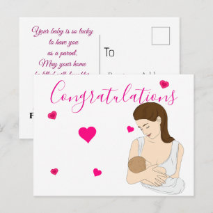 Nieuwe moeder briefkaart