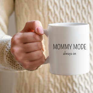 Nieuwe Moeder Moeder Modus Grappige Typografie Kof Koffiemok