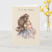 nieuwe moeder Moederdag Kaart (Gele Bloem)