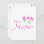 Nieuwe moederroze bloemen T-shirts en cadeautjes Briefkaart (Voorkant / Achterkant)