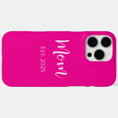 Nieuwe Mom Hot Pink Elegant Moederdag Case-Mate iPhone Case (Achterkant (horizontaal))