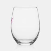 Nieuwe Mom Hot Pink Elegant Script Moederdag Wijnglas Zonder Voet (Links)