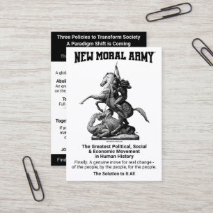 Nieuwe Moral Army™ Informatie Kaarten (100) Visitekaartje