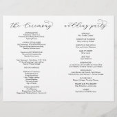 Nieuwe Mr en Mrs., Foldable Wedding Programs (Achterkant)