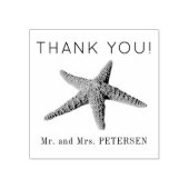 Nieuwe Mr en Mrs naam bestemming bruiloft dank u Rubberstempel (Afrduk)
