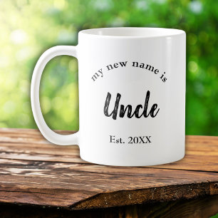 Nieuwe naam Oom Script Typografie Koffiemok