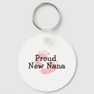 Nieuwe Nana Baby Girl-voetafdrukken Sleutelhanger