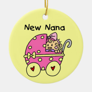 Nieuwe Nana Baby in Carriage Gifts Keramisch Ornament