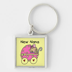 Nieuwe Nana Baby in Carriage Gifts Sleutelhanger