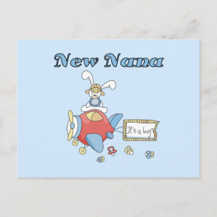 Nieuwe Nana of Boy-Airplane Tshirts en geschenken Briefkaart