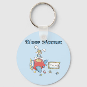 Nieuwe Nana of Boy-Airplane Tshirts en geschenken Sleutelhanger