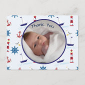 Nieuwe Nautical baby boy aankondiging (Voorkant)