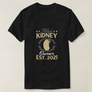 Nieuwe nier eigenaar transplantaat orgaan ontvange t-shirt
