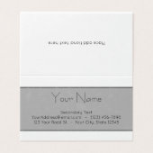 Nieuwe objecten visitekaartjes (Buitenkant ongevouwen)