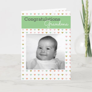 Nieuwe oma Baby Feestdagen Kaart