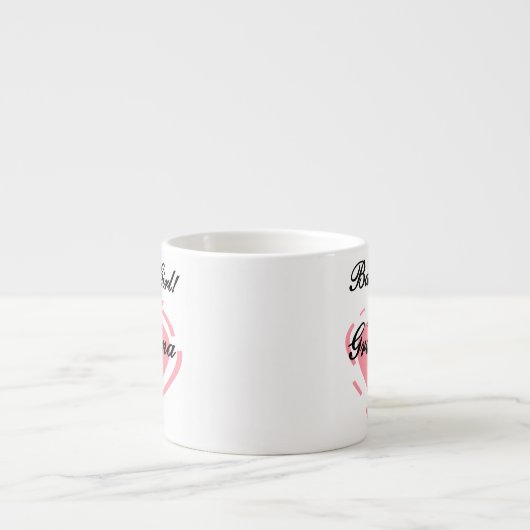 Nieuwe oma Baby Girl Pink Heart Gifts Espresso Kop (Voorkant)