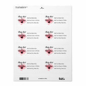 Nieuwe oma Baby Girl Pink Heart Gifts Etiket (Full Sheet)