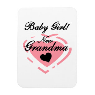 Nieuwe oma Baby Girl Pink Heart Gifts Magneet
