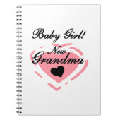 Nieuwe oma Baby Girl Pink Heart Gifts Notitieboek (Voorkant)