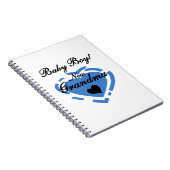 Nieuwe Oma Baby Jongen Blauw Hart Gifts Notitieboek (Rechterzijde)