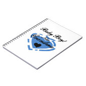 Nieuwe Oma Baby Jongen Blauw Hart Gifts Notitieboek (Linkerzijde)