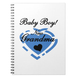 Nieuwe Oma Baby Jongen Blauw Hart Gifts Notitieboek