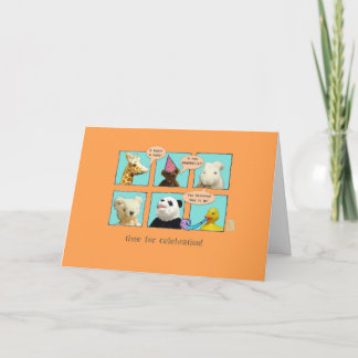 Nieuwe oma nieuwe baby Dieren in ramen kaart