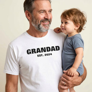 Nieuwe Oma/Opa Cadeau Oprichtingsdatum T-shirt