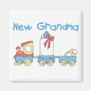 Nieuwe Oma van Boy-Train Tshirts en geschenken Magneet