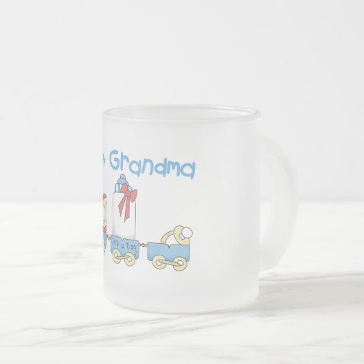 Nieuwe Oma van Boy-Train Tshirts en geschenken Matglas Koffiemok (Voorkant rechts)