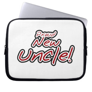 Nieuwe Oom Rood- en Zwarte-tekstcadeautjes Laptop Sleeve
