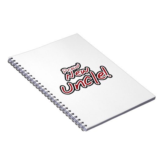 Nieuwe Oom Rood- en Zwarte-tekstcadeautjes Notitieboek (Rechterzijde)