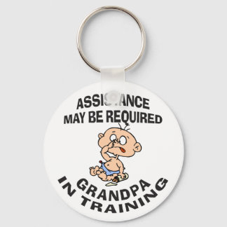 Nieuwe opa in trainingscadeau sleutelhanger