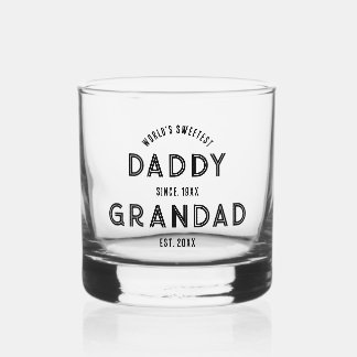 Nieuwe opa zwangerschapsaankondiging Vaderdag Whisky Glas