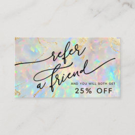 Nieuwe Opaal textuur verwijzingskaart Visitekaartje