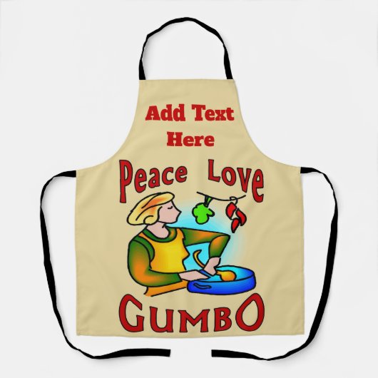 Nieuwe Orleans Groepen, voeg tekst, Schort toe (Voorkant)