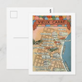 Nieuwe Orleanse vintagekaart  Briefkaart (Voorkant / Achterkant)