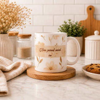 Nieuwe Ouder Stemming Bloemenkoffiekop Extra Grote Beker