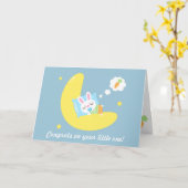 Nieuwe ouders Baby Bunny in Dreamland Kaart (Gele Bloem)