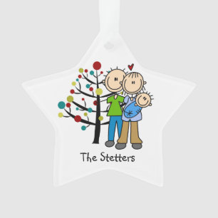 Nieuwe ouders en Baby Boy Holiday Ornament