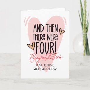 Nieuwe ouders gefeliciteerd toen waren er vier kaart